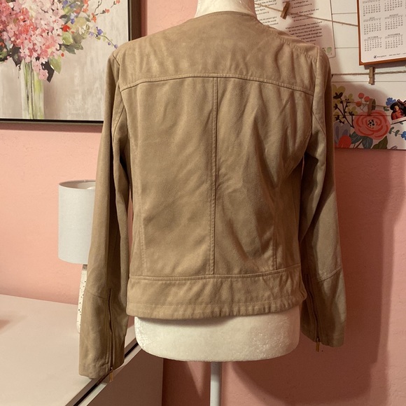 Calvin Klein | Faux Suede Motorcycle Jacket Size Mediun - Picture 5 of 5